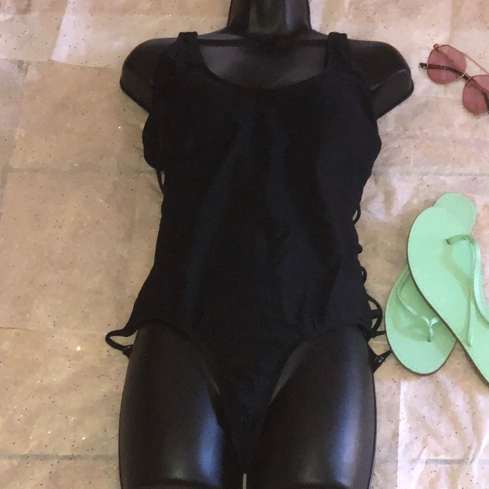 Sexy cutout size monokini one piece swimsuit xl